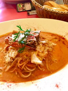 ワタリ蟹とバルミジャーノチーズのパスタ