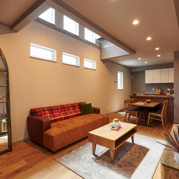 レンガの3階建ての家