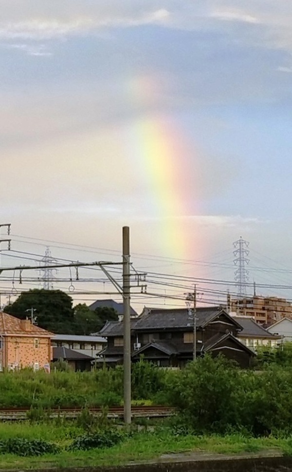 虹、そして台風、住宅メンテ。