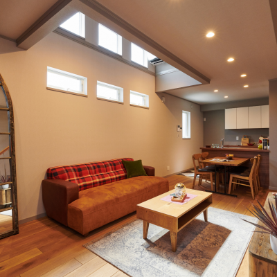 レンガの3階建ての家